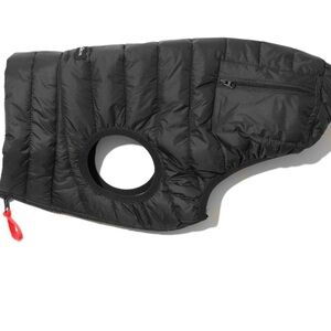 Wagwear Black Quilted Dog Puffer Vest with pocket- Lightweight Insulated jacket.